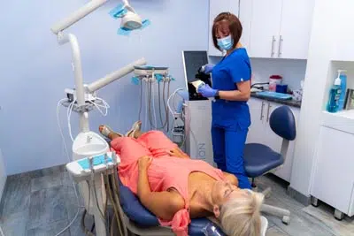 patient receiving cosmetic dental treatment at Dental Beauty in Feasterville, PA